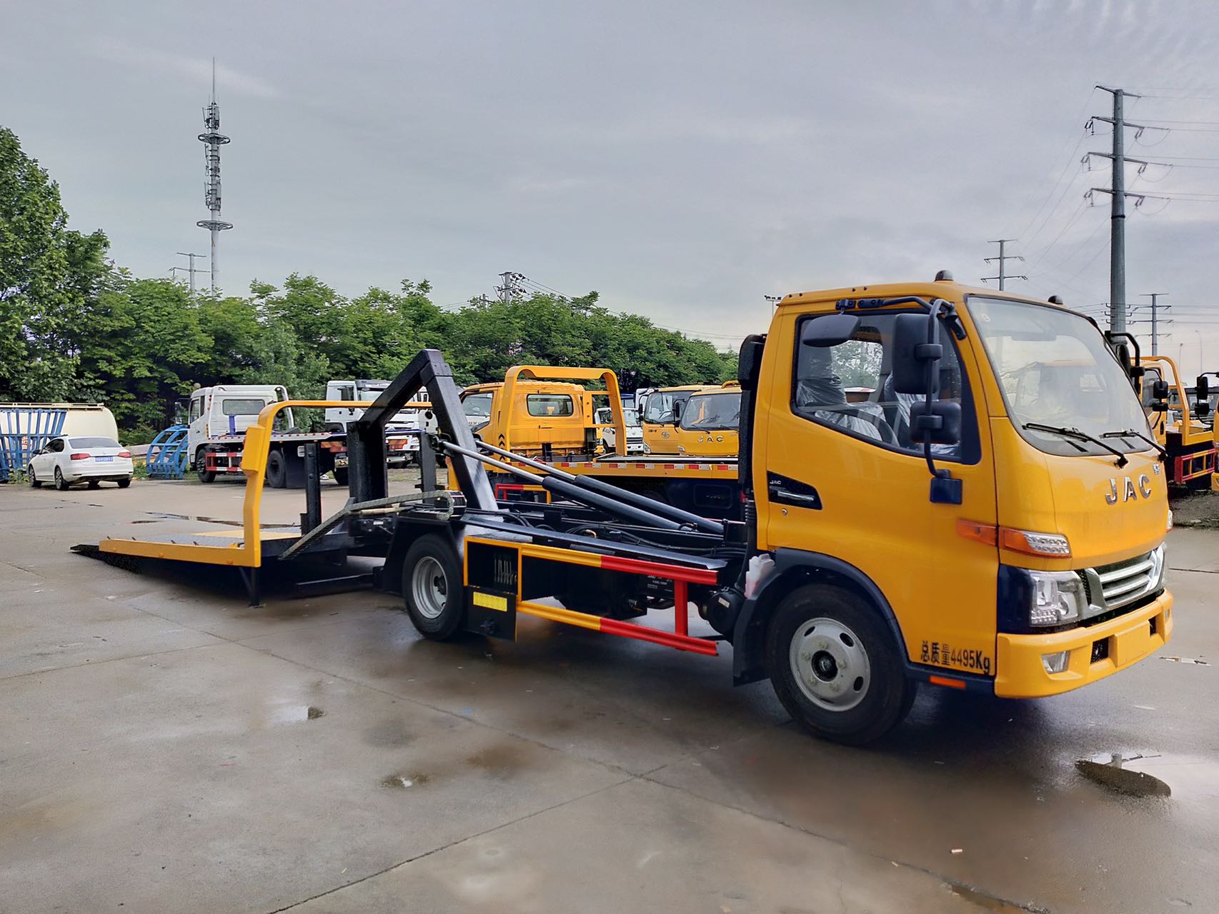 江淮藍牌一拖二清障車